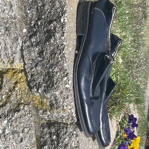 Black slip on loafers
